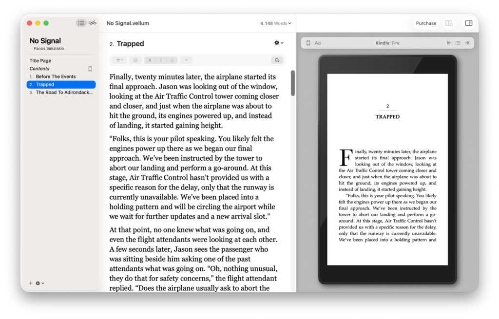 Writing a Novel in Vellum