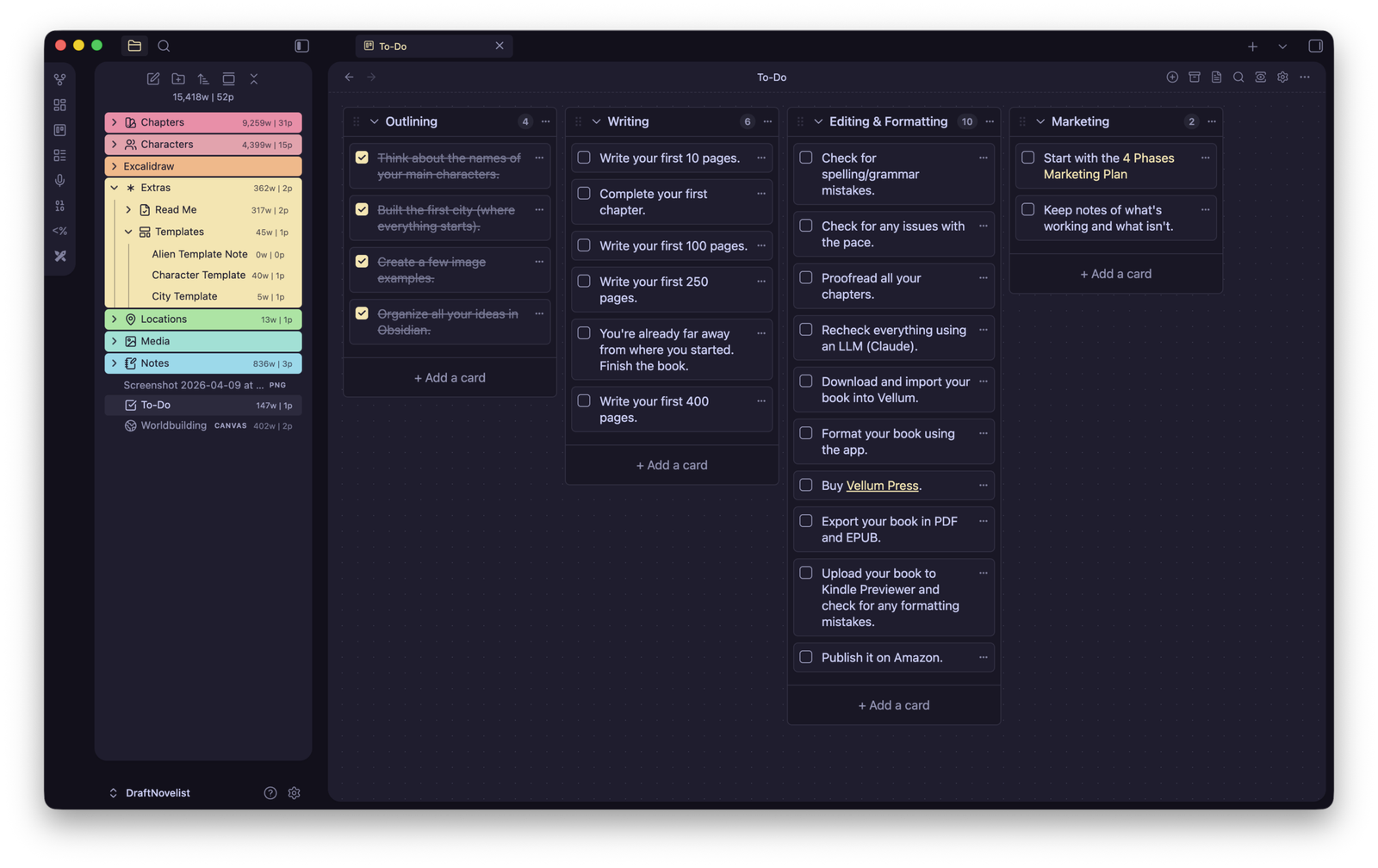 Kanban Boards in Obsidian
