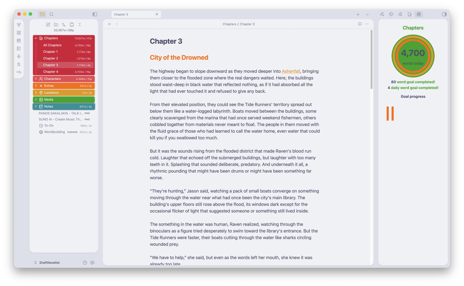 Obsidian - Writing Goals Plugin