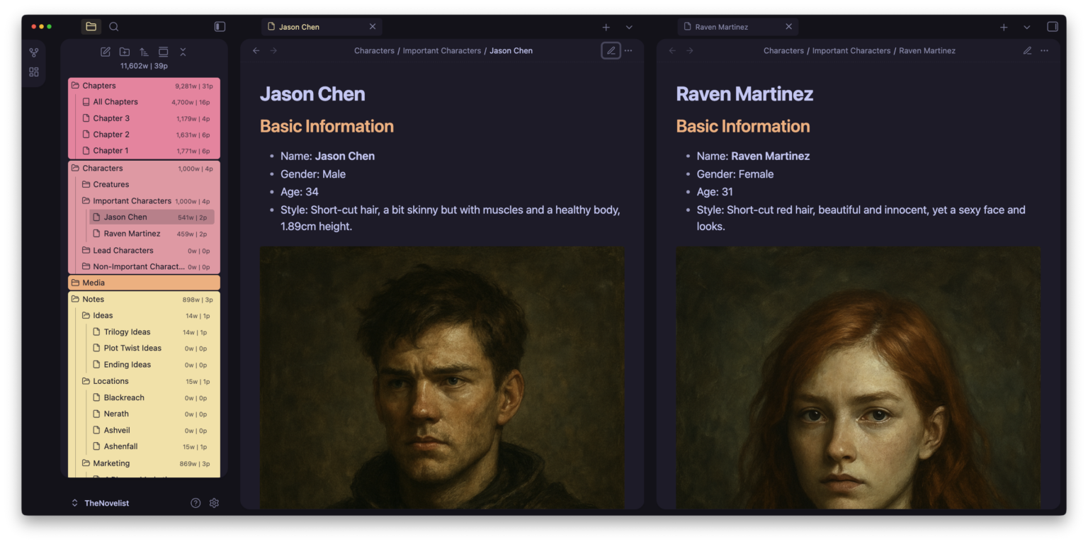 Split Tabs — Characters